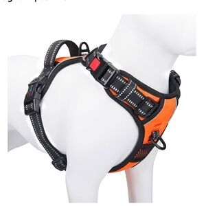 PHOPET Reflective Orange Dog Harness, Reflective, EZ On and Off, Size M